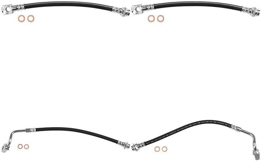 4PCS Brake Hose, Rear and Front Brake Hydraulic Hose Brake Line fits Chevrolet Impala 2006-2010 fits Chevy Impala 2006-2010 fits Chevrolet Monte Carlo 2006-2007 A11136