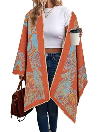 Beautiful Nomad Women's Retro Style Poncho Cape Boho Shawl Wraps