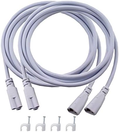 DiCUNO 6.6FT T5 T8 Tube Light Extension Cord With On/Off Switch, US Plug Cable Connector For LED...