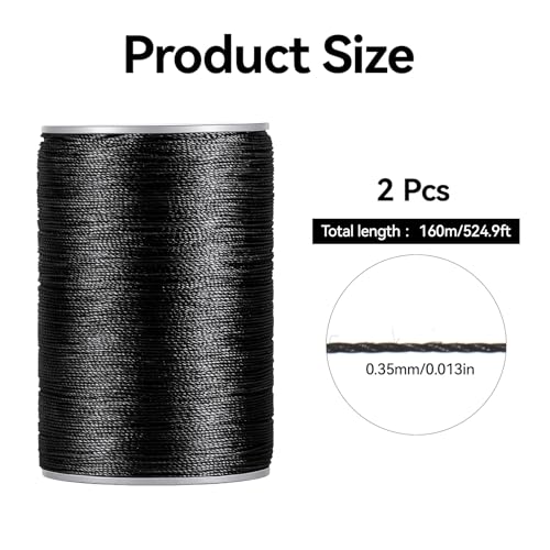 Hilo para coser poliéster beige 2 rollos 160 m miniatura 2