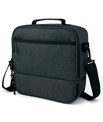 Small Lunch Box Bag Lunchbox Bag for Men Women, Double Deck Flat Lunchbox