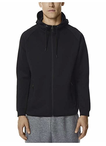 32 DEGREES Men's Hoodie Sweatshirt Full Zip Tech Fleece Track Jacket (Black, Large)