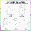 Swpeet 40Pcs Pendant Picture Frame Keyrings, Make Your Own Keyring Kit, Keychain Central Photo Frame Pendant for Kids to Assemble and Attach to Key Rings and Bags