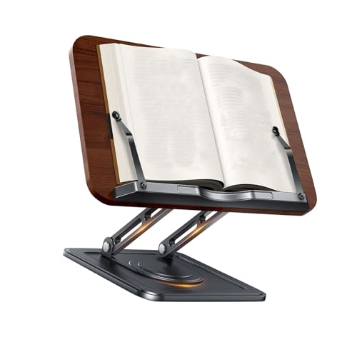 Soporte de libros giratorio estable con agarre antideslizante de mesa