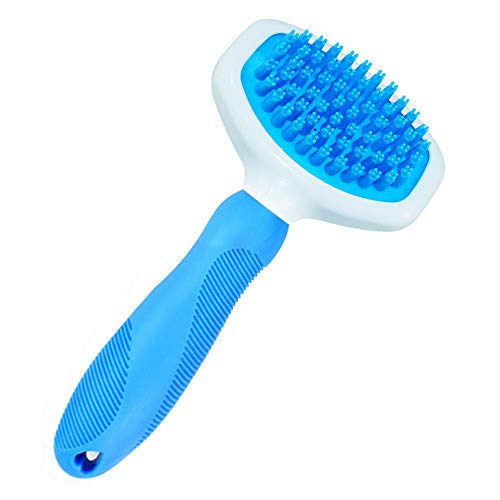 Gnloop Bath Brush For Dogs And Cats,Pet Super Soft Silicone Grooming Massage Shower Shedding Comb Self Hair Removal Cleaning Slicker Brush #TOP1