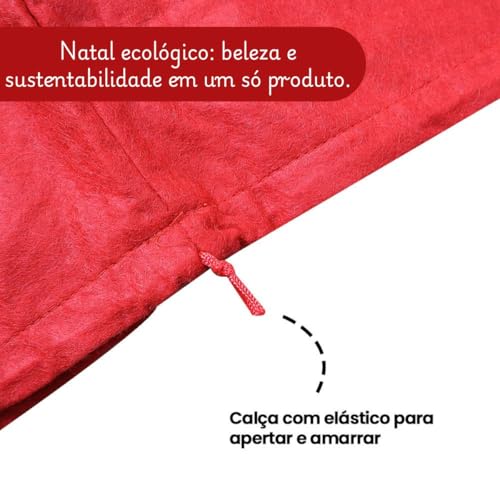 Fantasia Completa de Papai Noel em Feltro | Tamanho Único com Blusão, Calça, Gorro, Cinto e Barba |