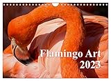 Flamingo Art 2023 (Wandkalender 2023 DIN A4 quer) Monatskalender - Max Steinwald 