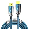 65Ft Fiber Optic HDMI Cables 8K 48Gbps, [UPGATED] Metal Armor Jacket, Ultra High Speed HDMI 2.1 Cable, 8K@60Hz 4K@120Hz, Compatible for PlayStation 5 PC HDTV, Male-to-Male 65Feet