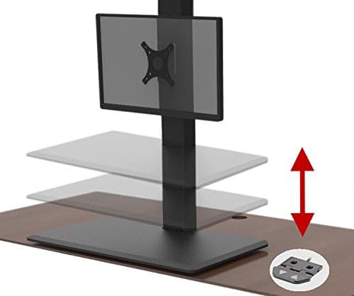 AnthroDesk ErgoConvert Electric Standing Desk Extender/Converter (Black)