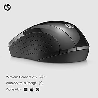 HP X3000 G3 Wireless Mouse - Black, 15-Month Battery, Side Grips for Control, Travel-Friendly, Blue LED, Powerful 1600 DPI Optical Sensor, Compatible with Wins PC/Laptop, Mac, Chromebook (683N7AA)