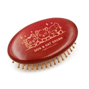 Bamboo Bristle Cushion Brush for Cat & Dog Hair – Bamboo Pet Scalp Massager – Kitty & Puppy Hair Grooming Brush Comb (Brown)