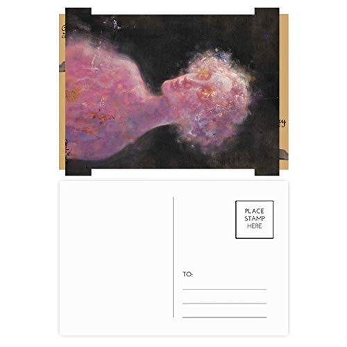 Cartes postales de remerciement au motif Père Noël violet XJJ pour partager l'amour en famille