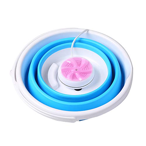 Mini Lavadora Plegable, Lavadora portátil mini turbo, plegable, con arandela de turbina, Limpiador Plegable de ropa interior materna e infantil, Para viajes, camping, apartamentos y dormitorios