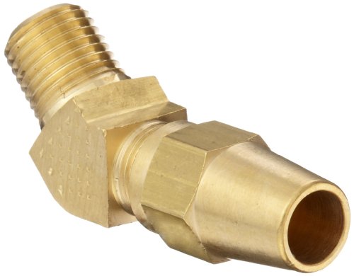 Image of EATON Weatherhead 1380X6 Air Brake Tubing, 45 Degree Elbow, Male Elbow to Male Pipe Thread, 3 /8 inch Tube OD, 1 /4 inch Male Pipe Thread