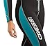 Cressi Lido Long 2 mm Lady Monopiece Wetsuits, Black/Aquamarine, M