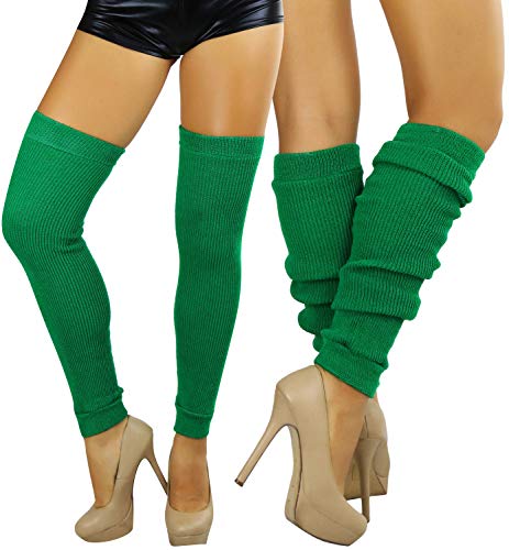 Image of ToBeInStyle Women's Long Over The Knee Leg Warmers Bright Thigh High