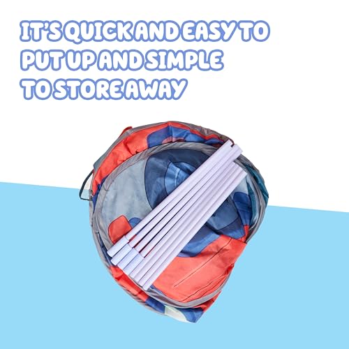 Bluey Heeler 4WD Pop-Up Tent for Kids, Easy Storage Pop Up Play Tent with Door, Windscreen, & Peep Window, Outdoor Toddler Playhouse for Ages 2+