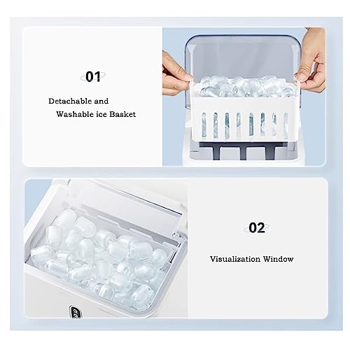Máquina Portátil para Hacer Hielo Compacta y Automática miniatura 3