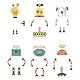 SUPERDANT 6 Stil Roboter Lichtschalter Wandaufkleber Lustiger Wandsticker Roboter Lichtschalter Wandtattoo Vinyl Wandsticker Für Kinderzimmer Wohnzimmer Kindergarten Klassenzimmer Dekorationen