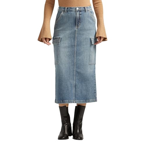 Silver Jeans Co. Women's Slit Jean Skirt