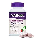 Natrol Melatonin Fast Dissolve Tablets, Helps You Fall Asleep Faster, Stay Asleep Longer, Easy to Take, Dissolves in Mouth, Faster Absorption, Maximum Strength, 3mg, 150Count