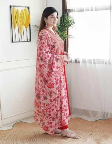 Image of KLOSIA Women Embroidery Kurta and Pant Set with Dupataa
