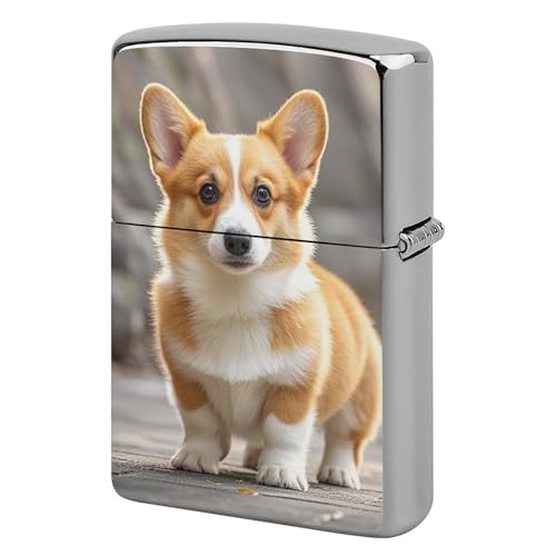 Funda para encendedor clásico con diseño Corgi Dogs