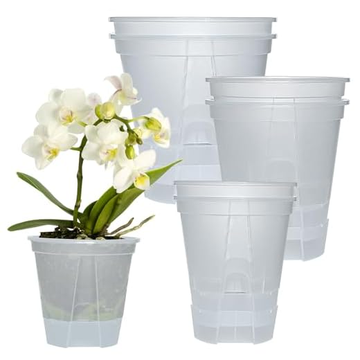 Cdd's Path 6-Pack Self Watering Pots Set with Holes for Indoor/Outdoor Plants,2 Each of 5, 6 and 7 Inch Planter Pot with Watering Hole/Reservoir and Air Pipes,Clear
