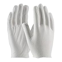 Protective Industrial 97-501 Cotton Lisle Economy Light Weight Womens Glove Liner, White Pack of 12 pair