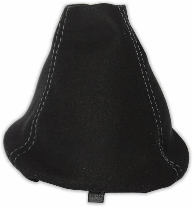 Ltd Compatible with Shift Boot for Fiat Abarth 500 595 695 2008-2018 Faux Suede Grey Stitching