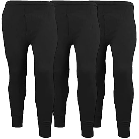 Paquete de 3 pantalones térmicos para hombre con capa base extrema cepillada Cover