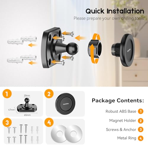 Soporte de pared para tablet anticaídas magnético con base de 360° 7