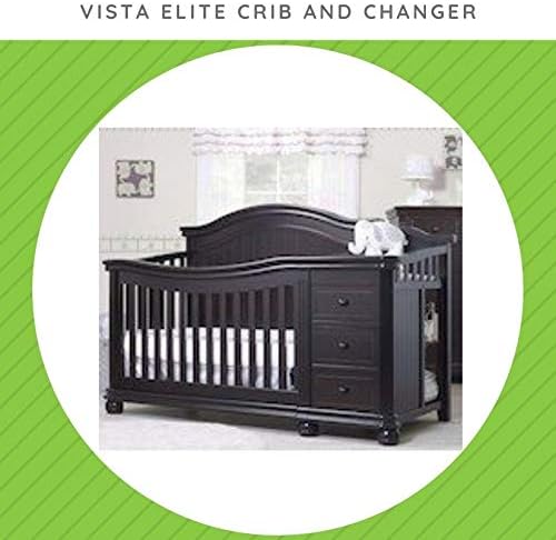 Miniatura 4 de Kit de conversión de tamaño completo, rieles de cama para cuna Sorelle y cambiador (expreso, cuna Vista Elite y cambiador)