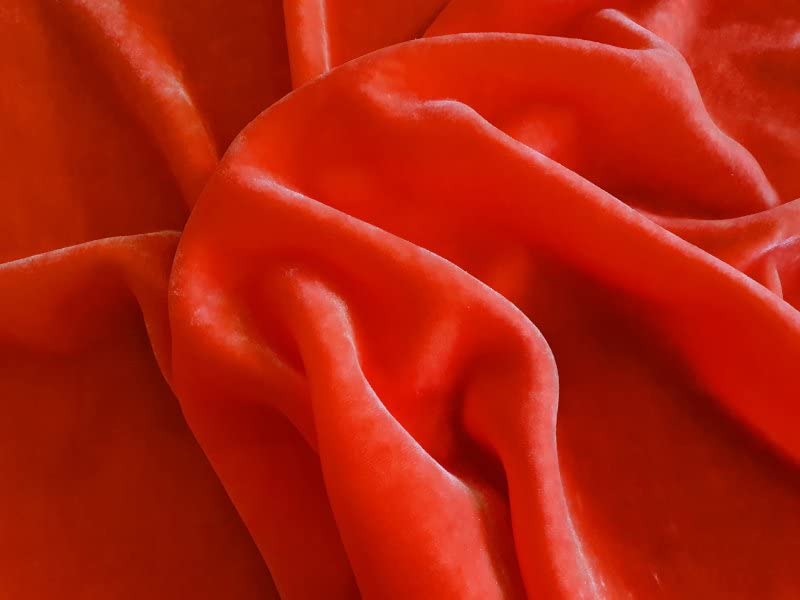 Silk/Viscose Velvet - Flamingo Fabric 43"