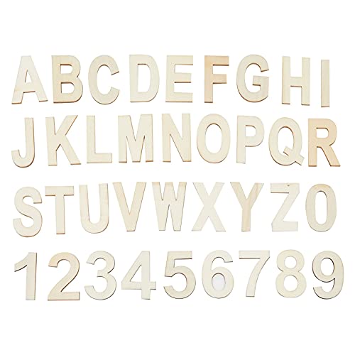 Unfinished Wooden Letters And Numbers, Storage Tray, 2 Inch Alphabet (144 Pieces) #TOP24