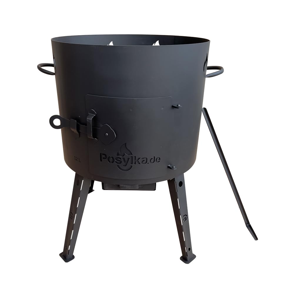 Horno de fuego Uchak Ø 40 cm 12L uzbeko Казан Учак Учаг Uchag uzbeko horno wok hierro fundido