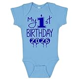 Reaxion My 1st Birthday Baby Bodysuit – First Birthday Outfit for Boys or Girls, Soft Cotton Party Clothing | 2026 Design (12M, 2026 RLB)