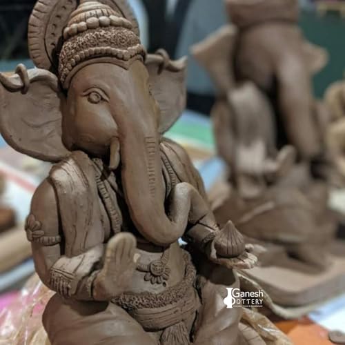 Image of Natural Terracotta Clay Ready to Use (10kg) | Eco-Friendly Brown Clay for Ganesha Idol Making, Sculpting, Pottery, Art & Craft, Jewelry Making