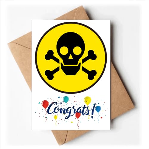 Cartes de mariage crâne toxique Danger Checal Toxic pour une papeterie de mariage originale