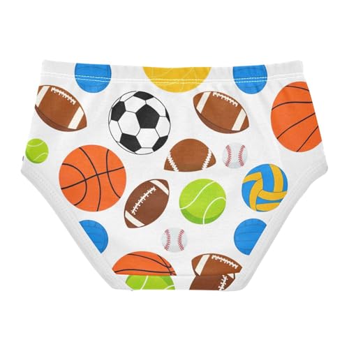 Cotton Girls Underwear Toddlers Cute Sports Balls White Girl Panties Cute Fancy Underpants Briefs 2t2