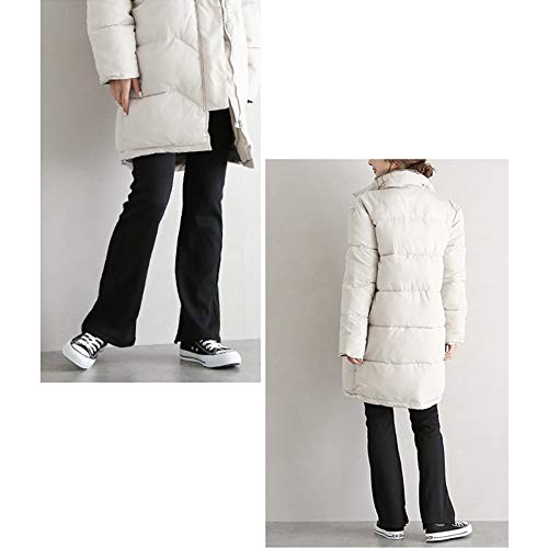 AILITI あったか リブパンツ ロングパンツ 裏起毛 レディース リブ サイドスリット ボトムス フレアパンツ 冬用 の商品画像 2