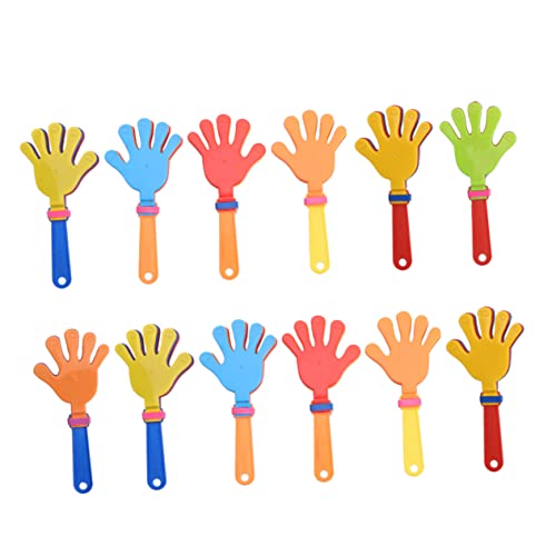 Zerodeko 12pcs Bright Color Plastic Hand Clappers Noisemakers Lightweight for Party Favors Safe and Easy to Hold Fun Multi Item Pack for Boys Random Color