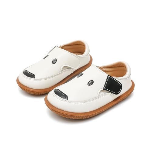 Toddler Boys Girls Dress Shoes, Cute Kids Leather Oxford Shoes Loafers Flats with Puppy Pattern