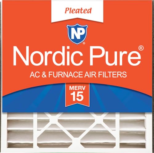Nordic Pure 20x20x5 (Actual Size: 19 11/16 x 20 11/16 x 4 15/16) Air Bear Replacement 266649-103 MERV 15 Air Filter 1 Pack