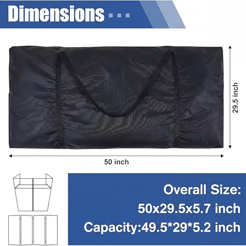 Huhumy DJ facade Carry Bag 1680d Oxford Cloth DJ Booth Facade Panel Carrying Bag Black Portable Equipment Case Reinforced Replacement (50 x 29.5 x 5.7 Inch)
