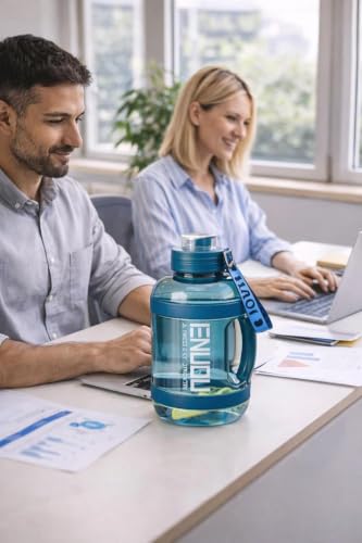 Image of AQUAFIT Sports Water Bottle With Portable Handel With BPA Free Material For Gym,Yoga And Sports Activity Color- (Casal Blue, 2.2 Liter)