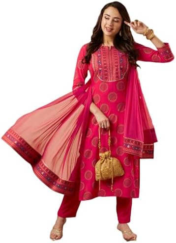 GoSriKi Women NOV-RAMA-GS Kurta with Pant & Dupatta (pack of 1)