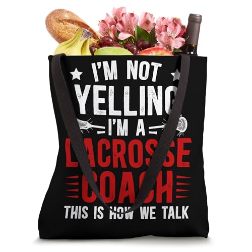 Bolsa tipo tote divertida para entrenadores de lacrosse: «I'm A Lacrosse Coach» miniatura 4
