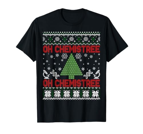 Oh Chemistree - Camisa Divertida de Ciencia para suéter Feo de Navidad Camiseta