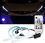 Miytsya 2 PCS Car Headlight LED Strips, 24Inch RGB Multi Color Car Headlight Led Strip, Waterproof Car Headlight Surface Strip Tube Light Neon Turn Signal Lights DRL Switchback Light (Multicolor)